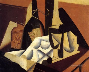 白いテーブルクロスのある静物画 1916年 フアン・グリ Oil Paintings